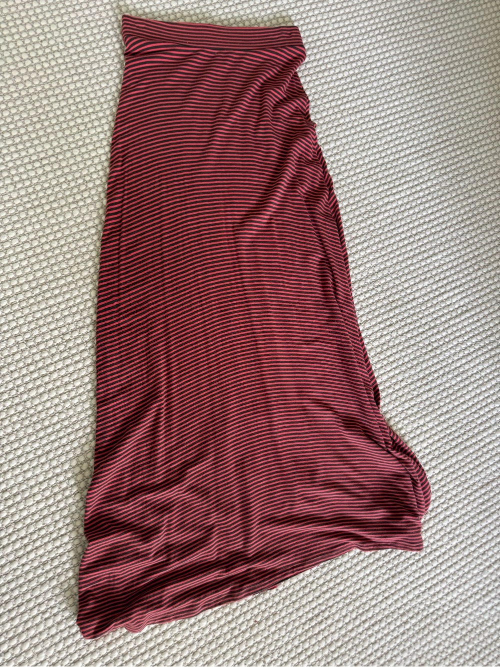 Tommy Bahama Red and Black Striped Maxi Skirt